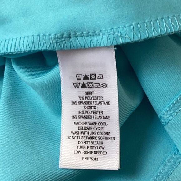 TOMMY BAHAMA NWT WOMENS OUTDOOR ACTIVE GOLF SKIRT TURQUOISE UPF 50 QUICK DRY LG - Picture 6 of 8
